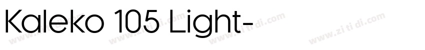 Kaleko 105 Light字体转换